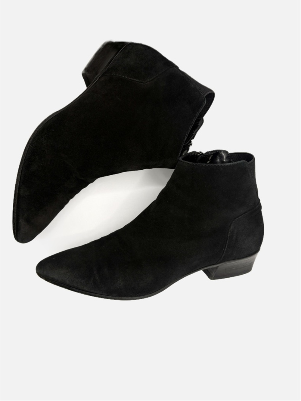Aquatalia Black Suede Pointed Toe‎ Booties